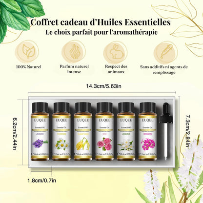 Coffret Huiles Essentielles – Bouquet Floral (6 x 10ml) | Aromathérapie & Bien-être