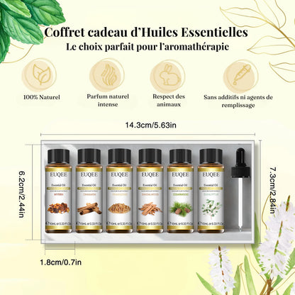 Coffret Huiles Essentielles – Essence Boisée (6 x 10ml) | Aromathérapie & Bien-être
