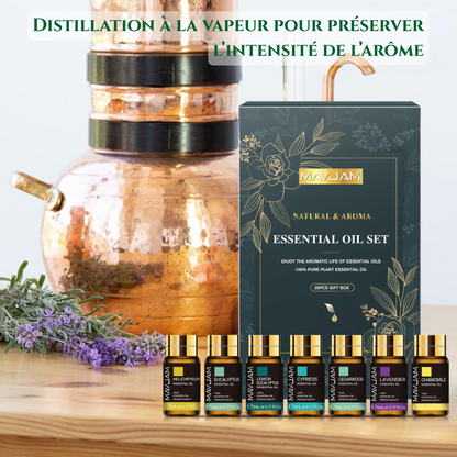 Coffret Huiles Essentielles – Sérénité Royale (35 x 5ml) | Aromathérapie & Bien-être