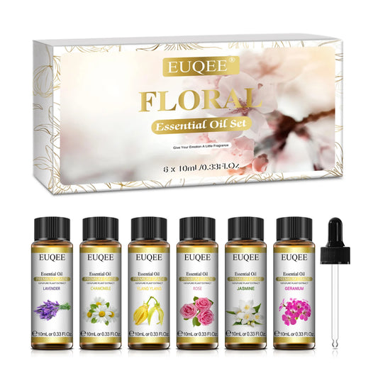 Coffret Huiles Essentielles – Bouquet Floral (6 x 10ml) | Aromathérapie & Bien-être