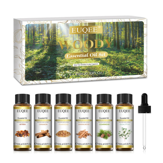 Coffret Huiles Essentielles – Essence Boisée (6 x 10ml) | Aromathérapie & Bien-être