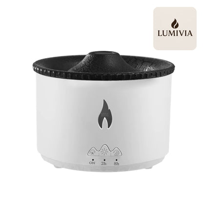 Diffuseur d'Huiles Essentielles LUMIVIA Myst - Design Volcan LED Feu et Glace + Télécommande