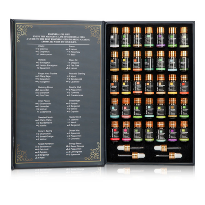 Coffret Huiles Essentielles – Sérénité Royale (35 x 5ml) | Aromathérapie & Bien-être